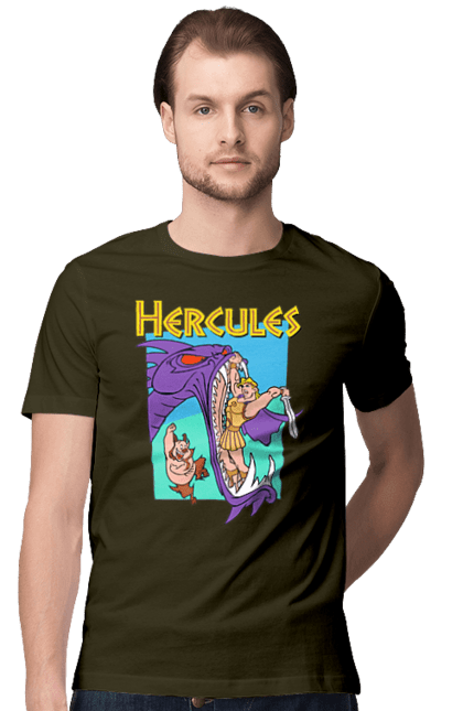 Men's t-shirt with prints Hercules. Cartoon, greece, hercules, myth. 2070702