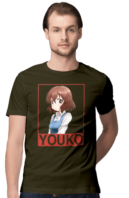 Men's t-shirt with prints Kiniro Mosaic Yoko Inokuma. Anime, gold mosaic, kiniro mosaic, kinmoza, manga, yoko, yoko inokuma. 2070702