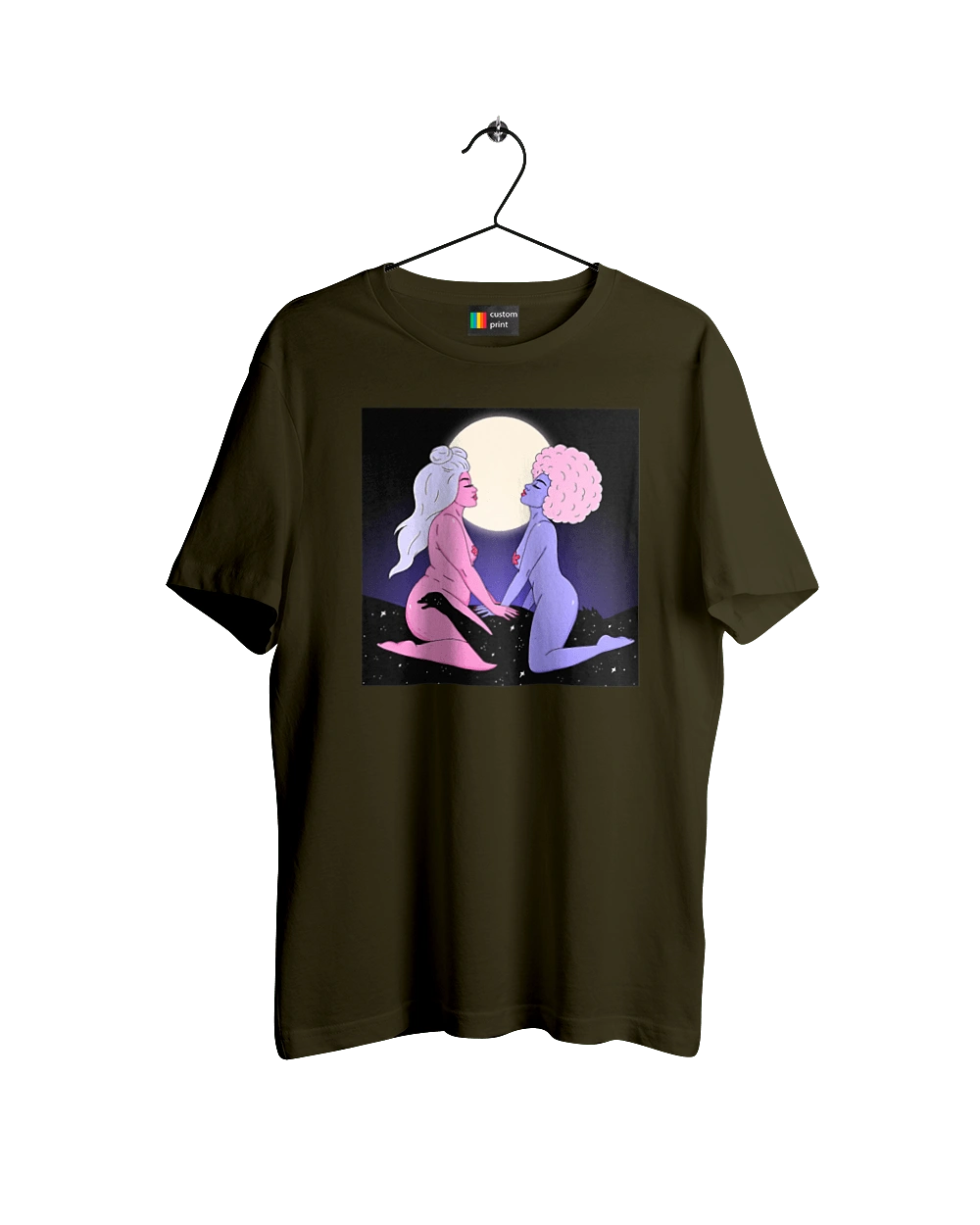 Two Aliens And The Moon