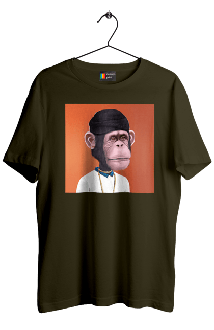 Футболка чоловіча з принтом "Мавпочка 4". Nft, персонаж, принти, ручне малювання, футболки. CustomPrint.market