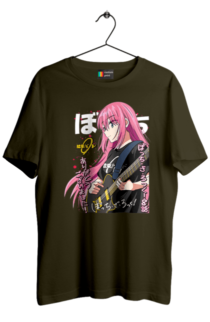 Men's t-shirt with prints Bocchi the Rock! Hitori Gotou. Anime, bocchi the rock, hitori goto, hitori gotou, manga, music, rock. 2070702