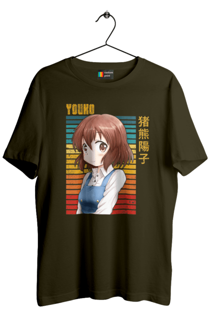 Men's t-shirt with prints Kiniro Mosaic Yoko Inokuma. Anime, gold mosaic, kiniro mosaic, kinmoza, manga, yoko, yoko inokuma. 2070702