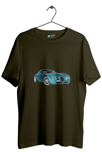 Men`s t-shirt with prints Auto.7. Auto, blue, graphics, photo, retro car. 2070702