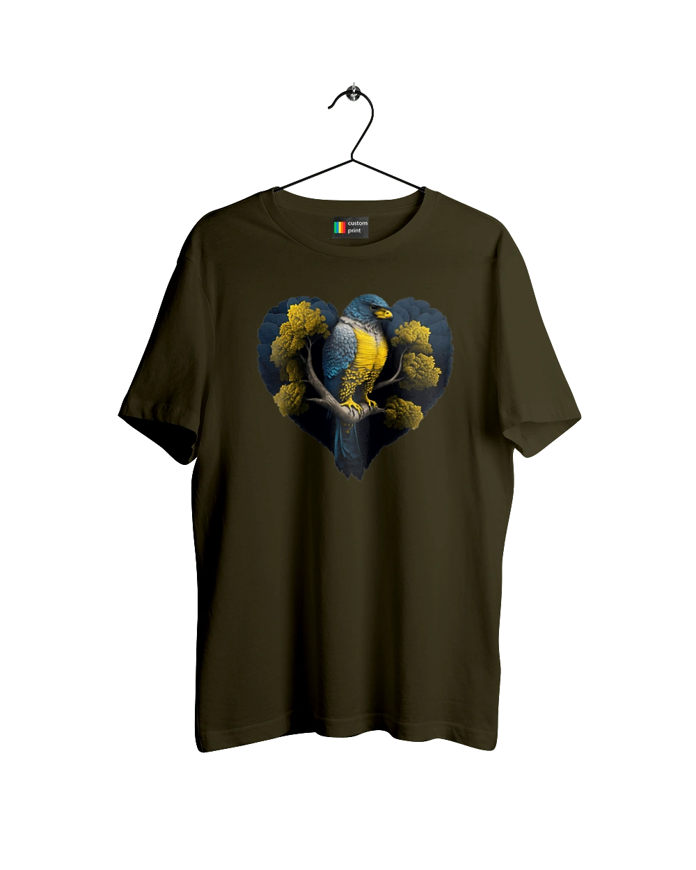 Blue and yellow falcon