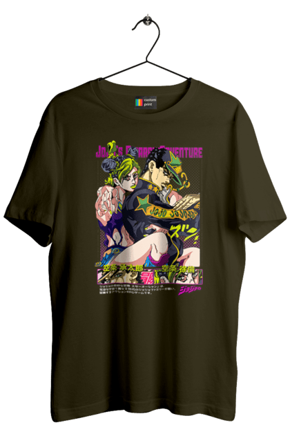 Men's t-shirt with prints JOJO Jolyne Cujoh. Anime, jojo, jojo`s bizarre adventure, jojo’s bizarre adventure, jolyne cujoh, manga. 2070702