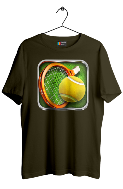 Футболка чоловіча з принтом "Теніс". Великий теніс, гравці, лондон, м`яч, призовий фонд, ракетка, спонсор, турнір на ґрунті, турнір на траві, турнірна сітка. 2070702