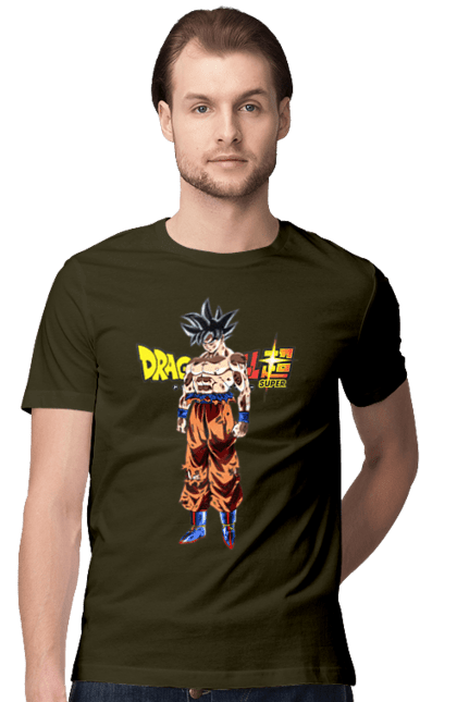 Men's t-shirt with prints Dragon Ball Son Goku. Anime, dragon ball, goku, manga, son goku, tv series. 2070702