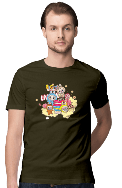 Футболка чоловіча з принтом "Labubu". Labubu, weird cute, іграшки, лабубу. 2070702