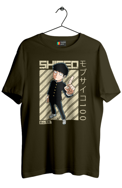 Men's t-shirt with prints Mob Psycho 100. Anime, manga, mob, mob psycho 100, shigeo kageyama. 2070702