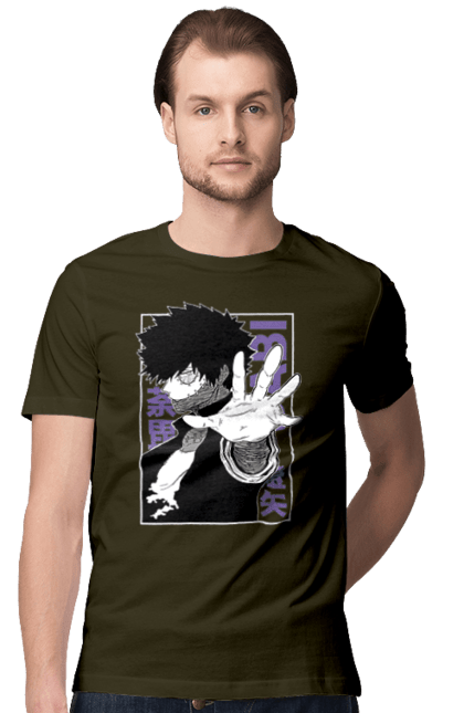 Футболка чоловіча з принтом "Моя академія героїв Дабі". Dabi, my hero academia, todoroki, toya todoroki, академія юей, аніме, дабі, моя академія героїв, тодорокі, тойя тодорокі. 2070702