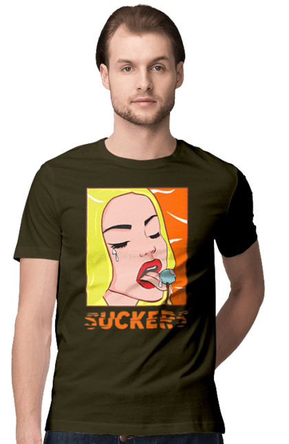 Футболка чоловіча з принтом "Чупа чупс". Гумор, мем, прикольна, сакерс, смішна, чупа чупс. 2070702