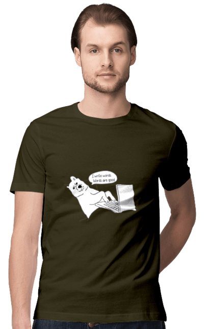 Футболка чоловіча з принтом "Собака програміст". Angular, c, css, html, it, javascript, jquery, php, python, react, svelt, vue, айтишник, айті, гумор, код, кодувати, прогер, програміст, програмісти, ти ж, ти ж програміст, тиж програміст. 2070702