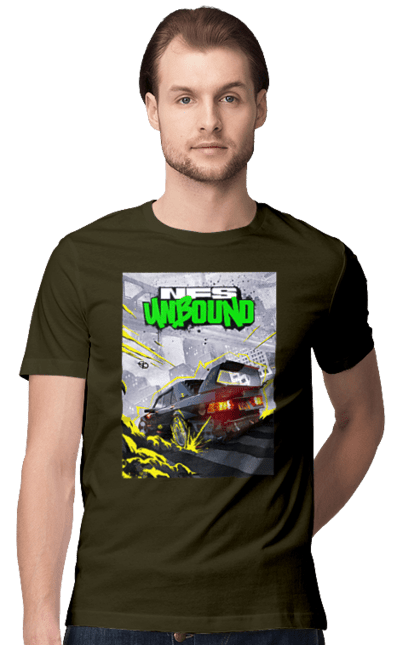 Футболка чоловіча з принтом "Need for Speed Unbound". Heat, need, need for speed, nfs, speed, unbound, нид, нфс, спид, фор. 2070702