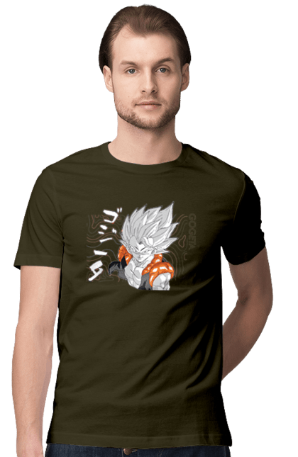 Men's t-shirt with prints Dragon Ball Gogeta. Anime, dragon ball, gogeta, goku, manga, tv series. 2070702