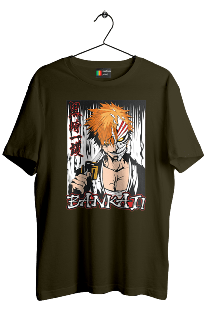 Футболка чоловіча з принтом "Бліч Куросакі Ічіґо". Anime, bleach, ichigo kurosaki, manga, аніме, бліч, ічіго, куросакі ічіґо, манга. 2070702