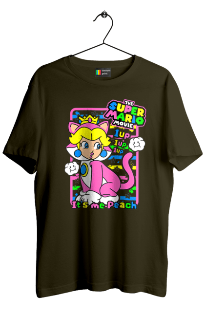 Men's t-shirt with prints The Super Mario Bros. Movie Princess Peach. Character, game, mario, mario bros, movie, nintendo, princess peach, super mario bros. 2070702