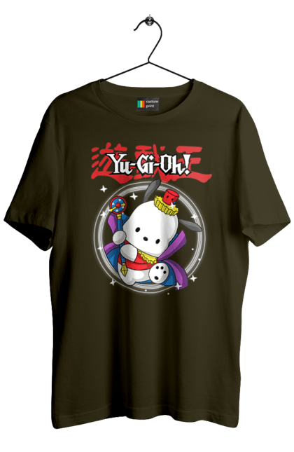 Men's t-shirt with prints Yu Gi Oh! Pochacco. Brand, character, hello kitty, pochacco, yu gi oh, yugio. 2070702