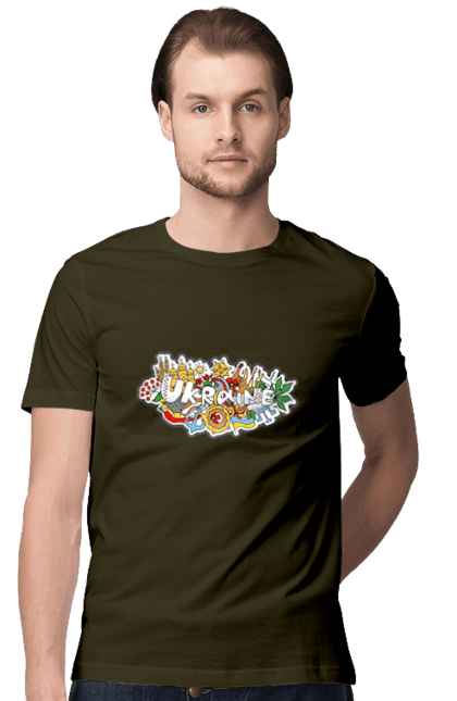 Men`s t-shirt with prints Ukraine. Peoples, symbolics, ukraine. 2070702