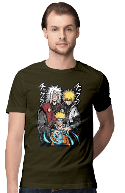 Men's t-shirt with prints Naruto. Anime, character, manga, naruto, ninja, tv series. 2070702