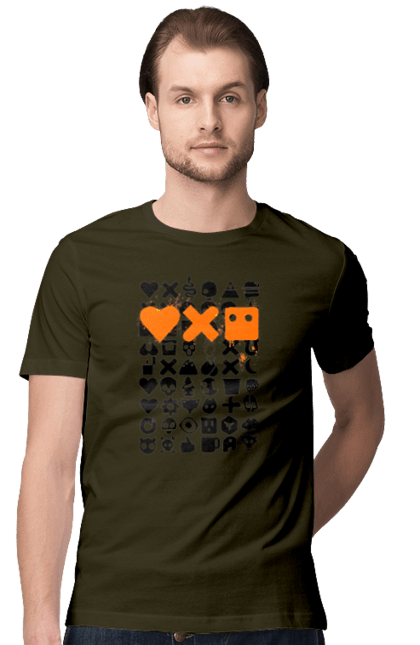 Футболка чоловіча з принтом "Роботизація". Robot, життя роботів, код, код машин, кохання машин, любов роботів, роботи та кохання, роботи у житті, роботизоване кохання. 2070702