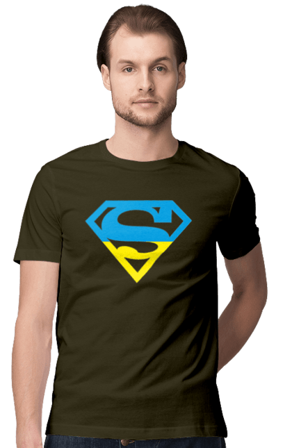 Men`s t-shirt with prints Ukraine super. Super, symbolism, ukraine. 2070702