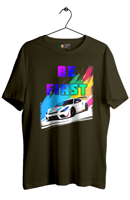 Футболка чоловіча з принтом "Гонка". Автомобільний, гонка, спортивна машина, спортивний автомобіль. 2070702