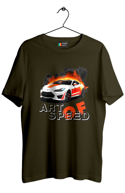 Men`s t-shirt with prints Speed. Auto, automobile, car, race, speed. 2070702