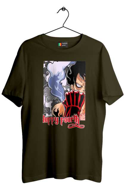 Men's t-shirt with prints One Piece Luffy. Anime, luffy, manga, monkey de luffy, one piece, pirates. 2070702