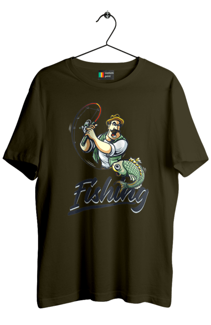 Футболка чоловіча з принтом "Рибалка, літо". Відпочинок, літо, рибалка. 2070702