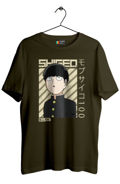 Men's t-shirt with prints Mob Psycho 100. Anime, manga, mob, mob psycho 100, shigeo kageyama. 2070702