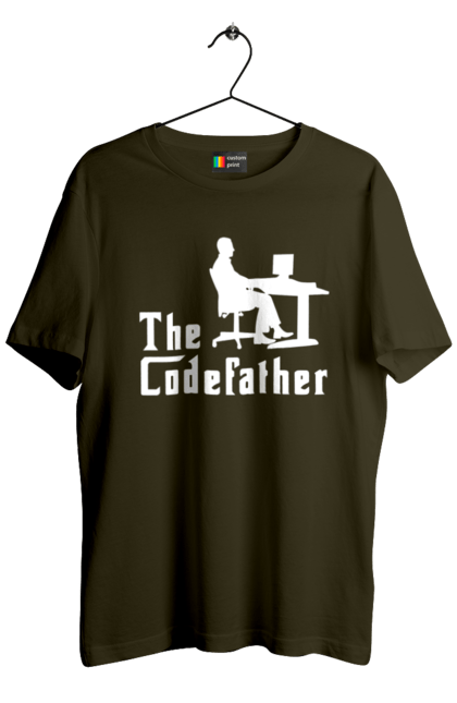 Футболка чоловіча з принтом "Батько коду". Айті, айтішник, батько коду, для айтішника, для програміста, подарунок айтішнику, подарунок програмісту, програміст, розробник. 2070702