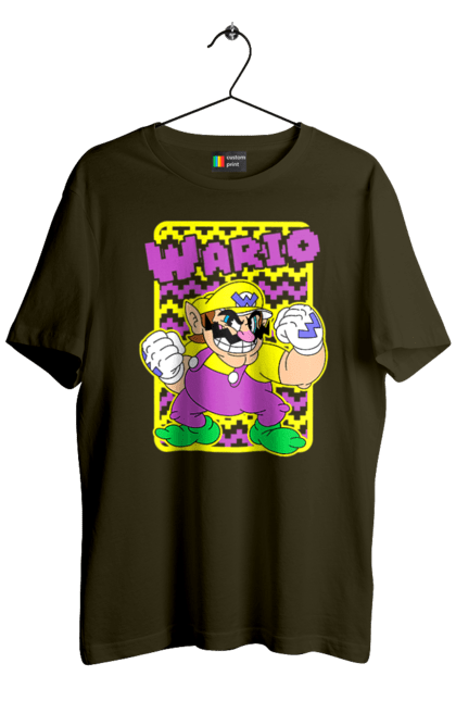 Men's t-shirt with prints The Super Mario Bros. Wario. Character, game, mario, mario bros, nintendo, super mario bros, wario. 2070702