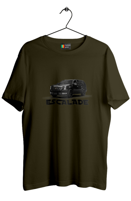 Футболка чоловіча з принтом "Каділак". Автомобіль, бізнес клас, джип, ескалада, каділак, машина, позашляховик. 2070702