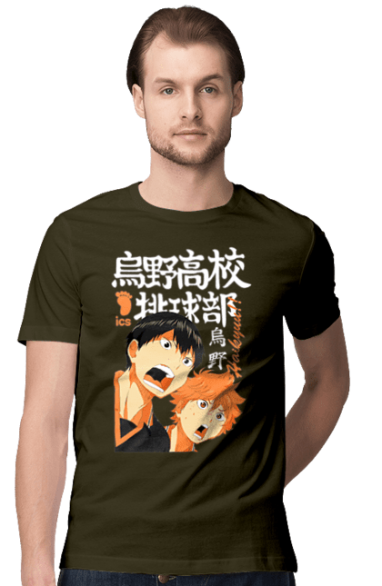 Футболка мужская с принтом Волейбол!! Хината. Anime, haikyu, hinata, manga, shoyo hinata, аниме, волейбол, манга, хината, шоё хината. 2070702