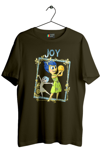 Men's t-shirt with prints Inside Out Joy. Cartoon, emotions, inside out, joy, pixar. 2070702