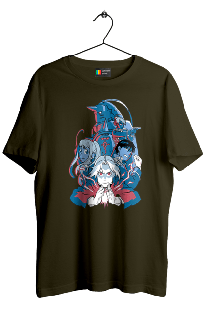 Men's t-shirt with prints Fullmetal Alchemist. Adventures, alphonse elric, anime, edward elric, fullmetal alchemist, light novel, manga, steampunk. 2070702