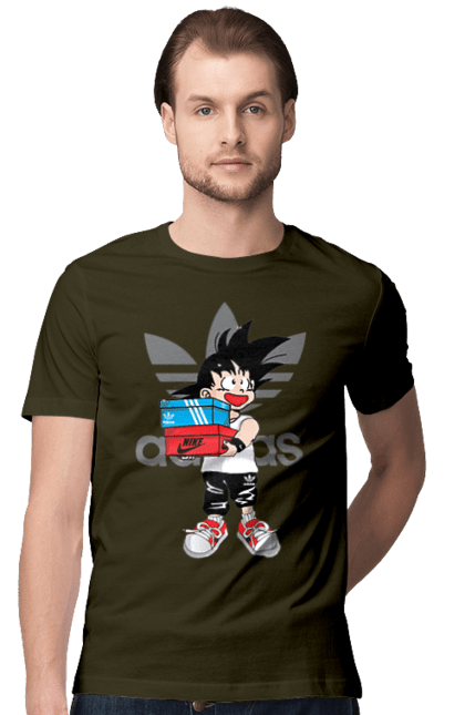 Футболка мужская с принтом Adidas Сон Гоку. Adidas, anime, dragon ball, son goku, адидас, аниме, гоку, жемчуг дракона, манга, сон гоку. 2070702