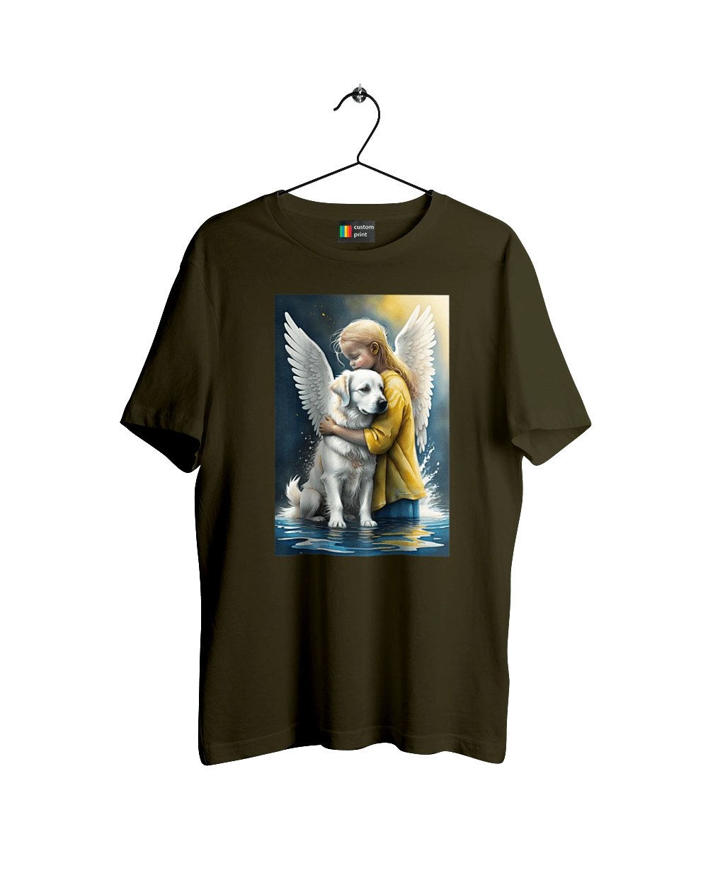 Girl and dog angel [memorial to dead animals]