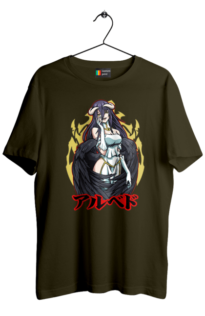 Men's t-shirt with prints Overlord Albedo. Albedo, anime, lord, overlord, tv series. 2070702