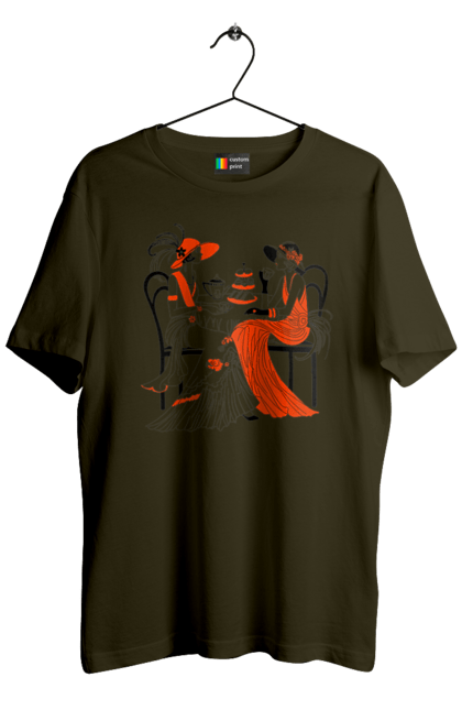 Футболка чоловіча з принтом "Дами В Червоному". Дами, посиденьки, чаювання. 2070702