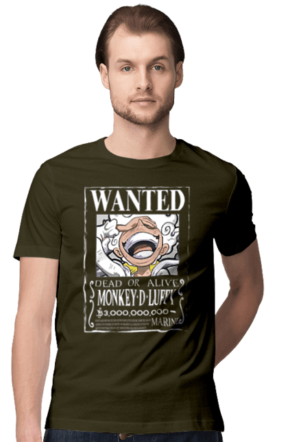 Men's t-shirt with prints One Piece Luffy. Anime, luffy, manga, monkey de luffy, one piece, pirates. 2070702