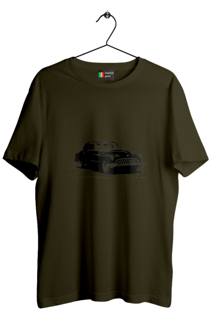 Men`s t-shirt with prints Auto.6. Auto, black and white, graphics, picture, retro car. 2070702