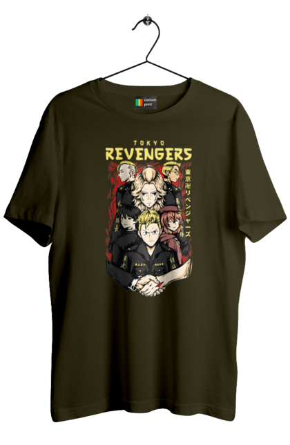 Men's t-shirt with prints Tokyo Avengers. Action movie, anime, fantasy, game, manga, takemichi, thriller, tokyo avengers, tokyo revengers, tv series. 2070702