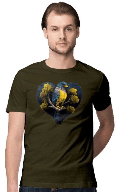 Blue and yellow falcon