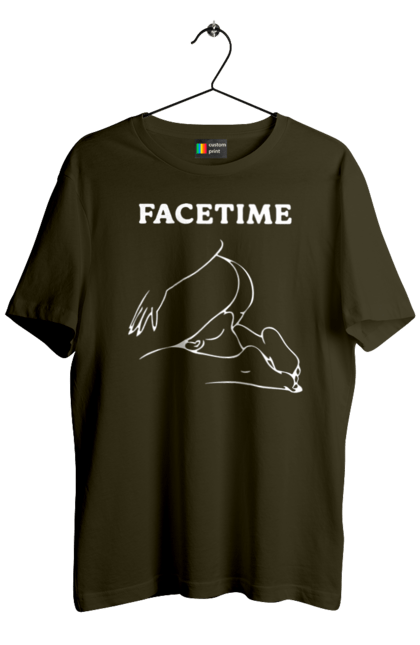 Футболка чоловіча з принтом "Фейстайм". Вульгарна, гумор, прикольна, смішна, фейстайм. 2070702