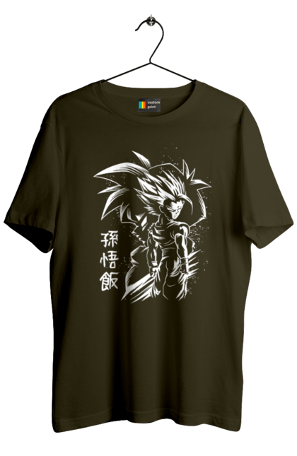 Men's t-shirt with prints Dragon Ball Son Goku. Anime, dragon ball, goku, manga, son goku, tv series. 2070702