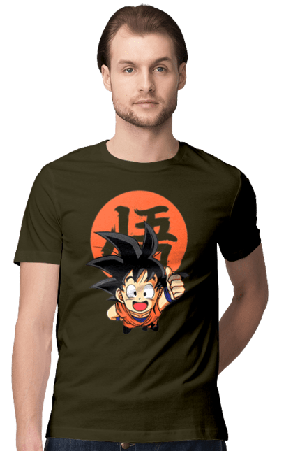 Футболка чоловіча з принтом "Перли дракона Сон Гоку". Dragon ball, manga, son goku, аніме, гоку, манга, перли дракона, сон гоку. 2070702