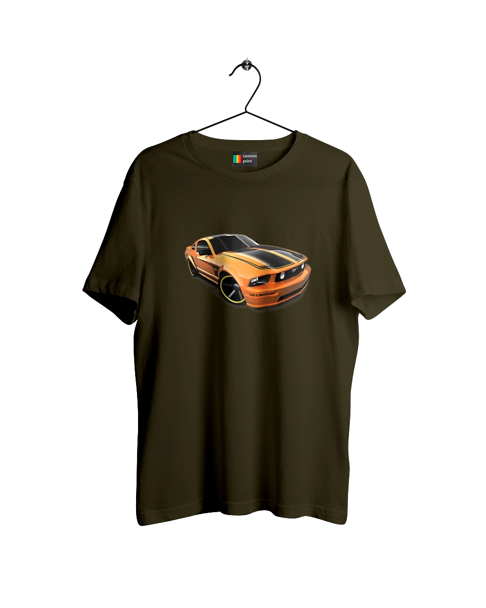 Orange, high speed car