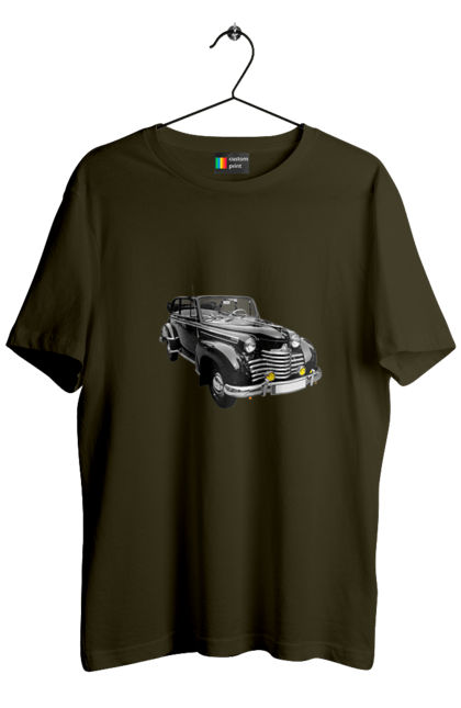 Men`s t-shirt with prints Auto.5. Auto, black, photo, professional photo, retro car. 2070702