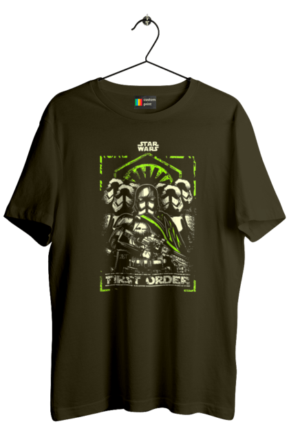 Men's t-shirt with prints Star Wars First Order. First order, military dictatorship, movie, star wars, stormtroopers. 2070702